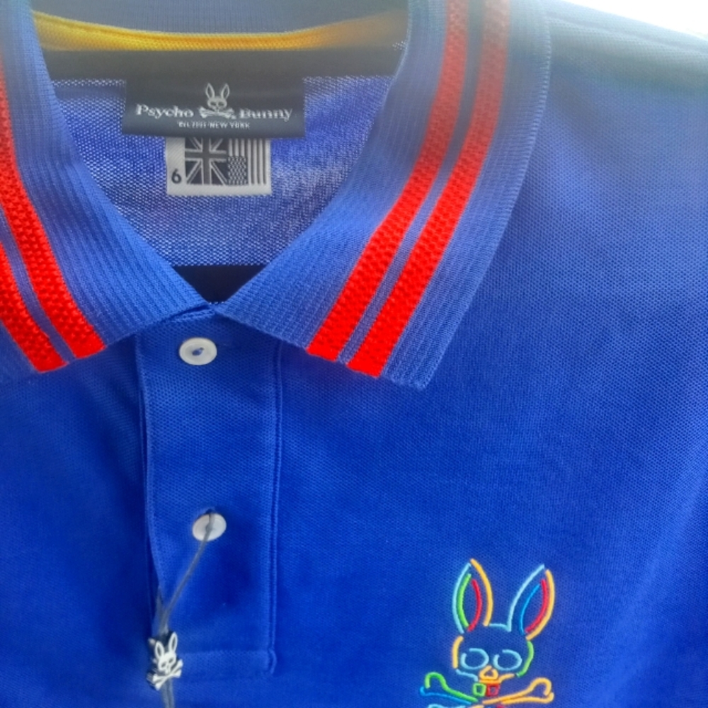 psycho bunny blue polo